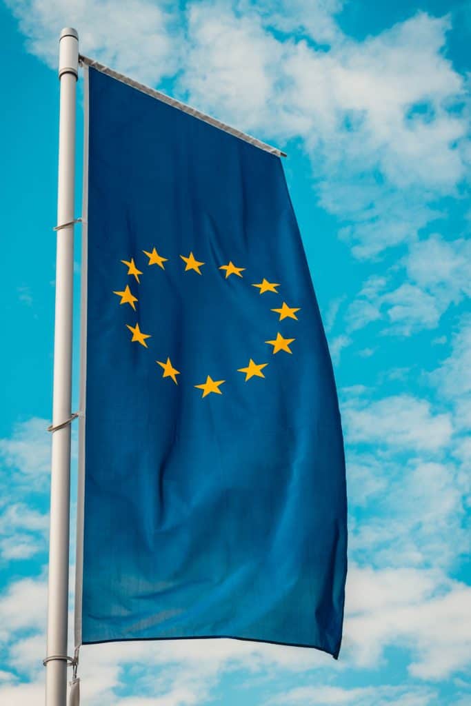 Foto einer Europa-Flagge