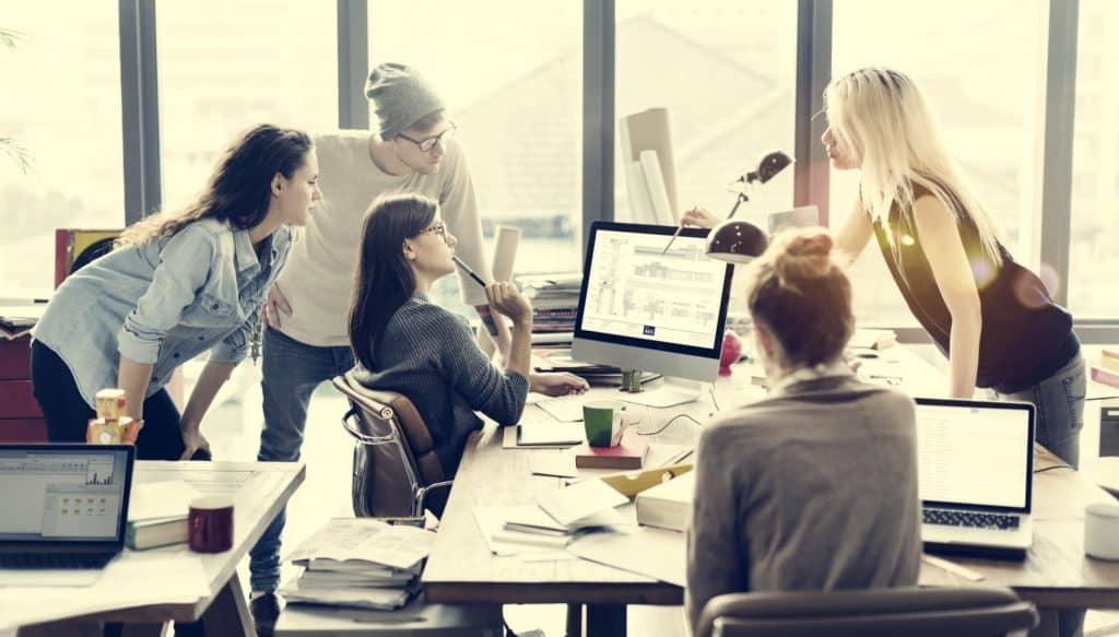 Team-Diskussion und Startup Brainstorming Meeting