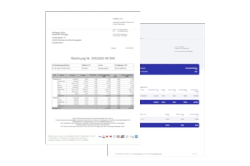 Zwei Abrechnungen für POS-Terminals