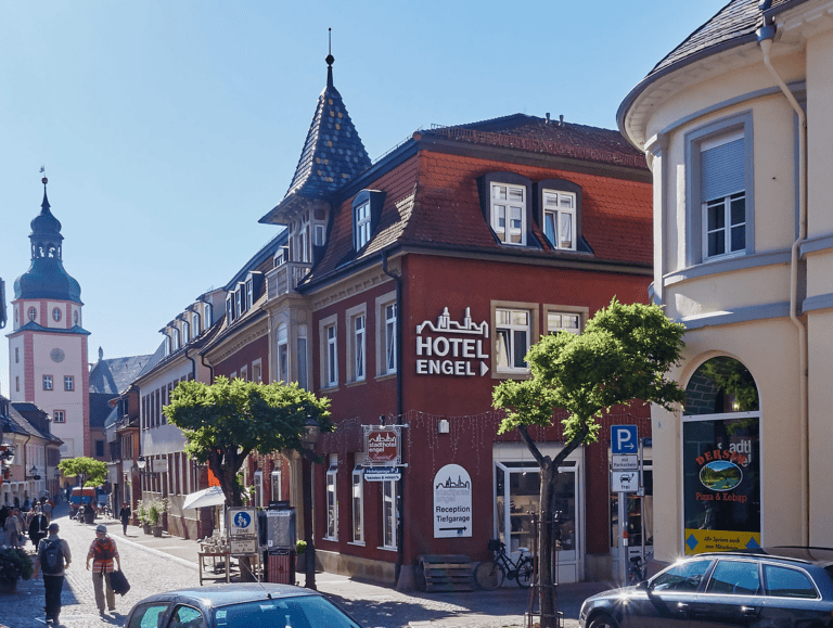 Außenansicht des Stadthotel Engel in Ettlingen